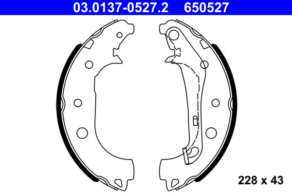 ATE 03.0137-0527.2 - Bremsbackensatz