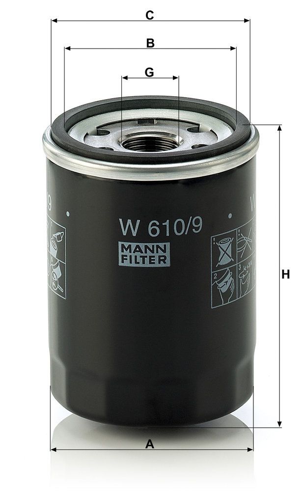 MANN-FILTER W 610/9 - Ölfilter