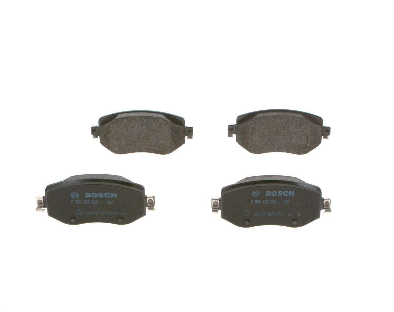 BOSCH 0 986 424 386 - Bremsbelagsatz, Scheibenbremse