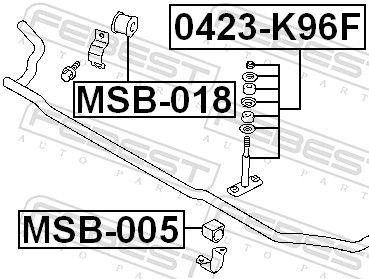 FEBEST 0423-K96F - Stange/Strebe, Stabilisator