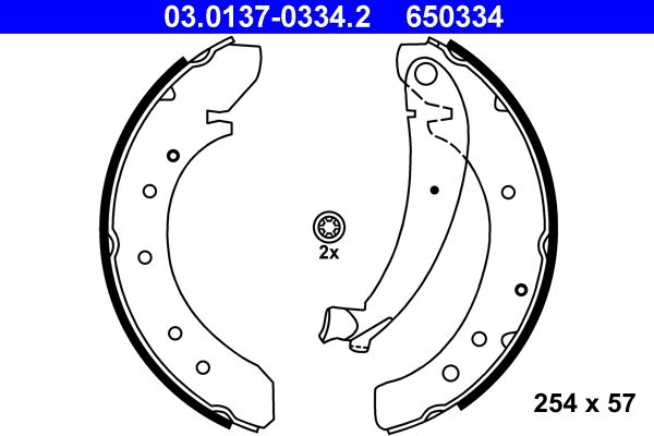 ATE 03.0137-0334.2 - Bremsbackensatz