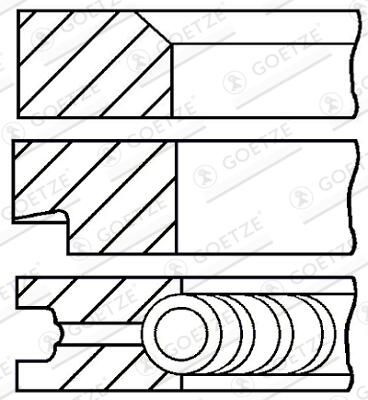 GOETZE ENGINE 08-528300-00 - Kolbenringsatz