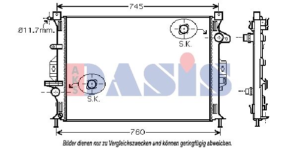 AKS DASIS 092046N - Kühler, Motorkühlung