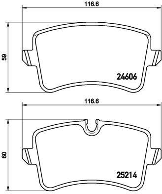 BREMBO P 85 119 - Bremsbelagsatz, Scheibenbremse