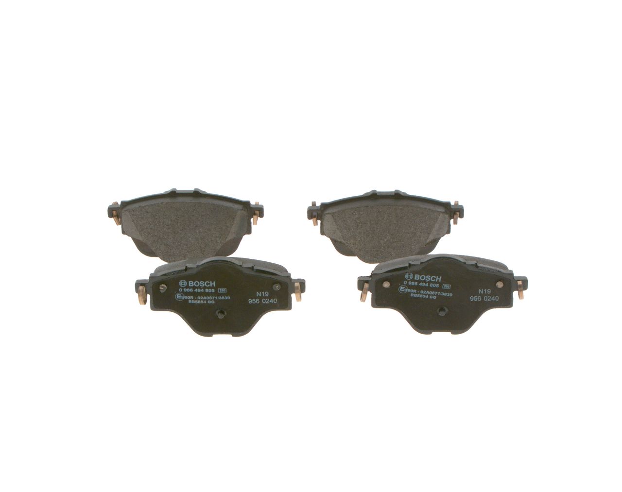 BOSCH 0 986 494 805 - Bremsbelagsatz, Scheibenbremse