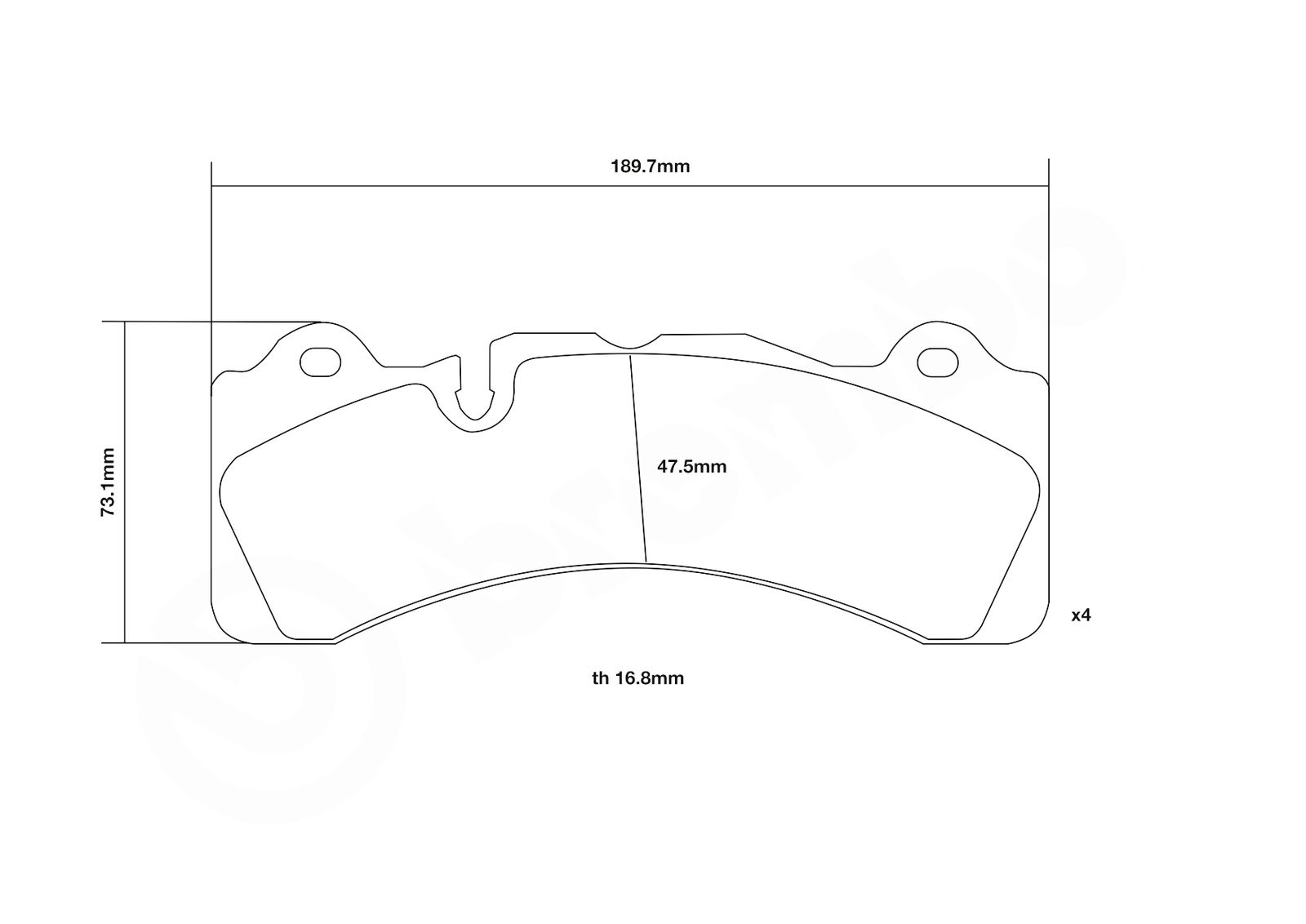 BREMBO 07.B314.58 - Hochleistungs-Bremsbelagsatz