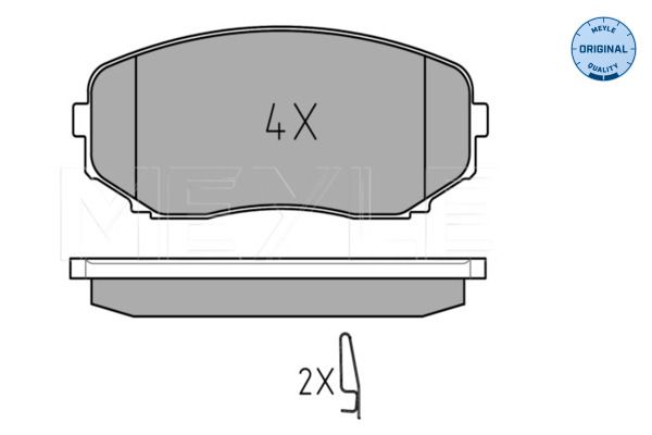 MEYLE 025 245 4417/W - Bremsbelagsatz, Scheibenbremse