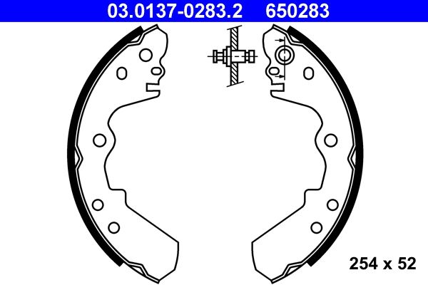ATE 03.0137-0283.2 - Bremsbackensatz