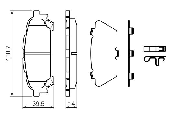 BOSCH 0 986 494 232 - Bremsbelagsatz, Scheibenbremse