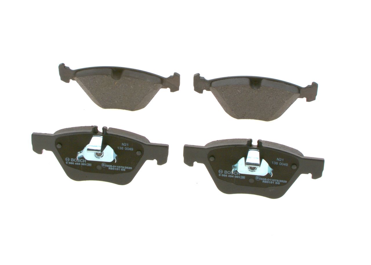 BOSCH 0 986 494 001 - Bremsbelagsatz, Scheibenbremse