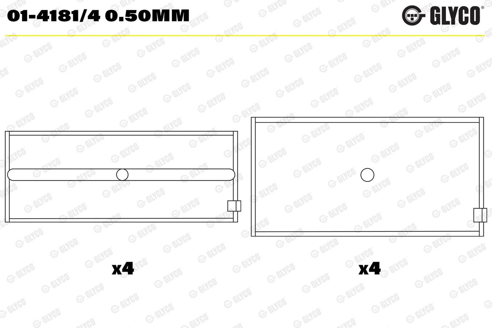 GLYCO 01-4181/4 0.50mm - Pleuellagerschale