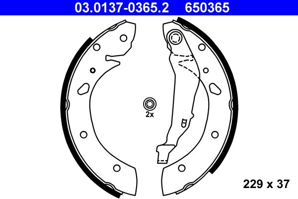 ATE 03.0137-0365.2 - Bremsbackensatz