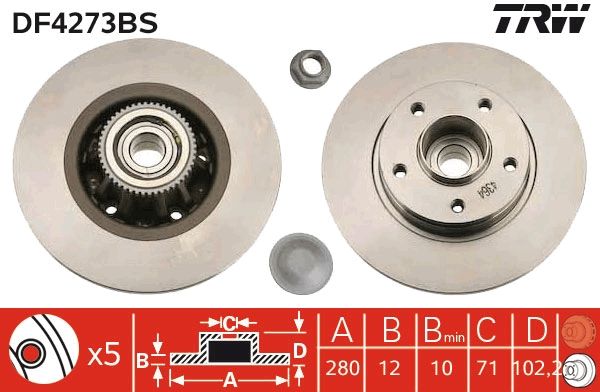 TRW DF4273BS - Bremsscheibe