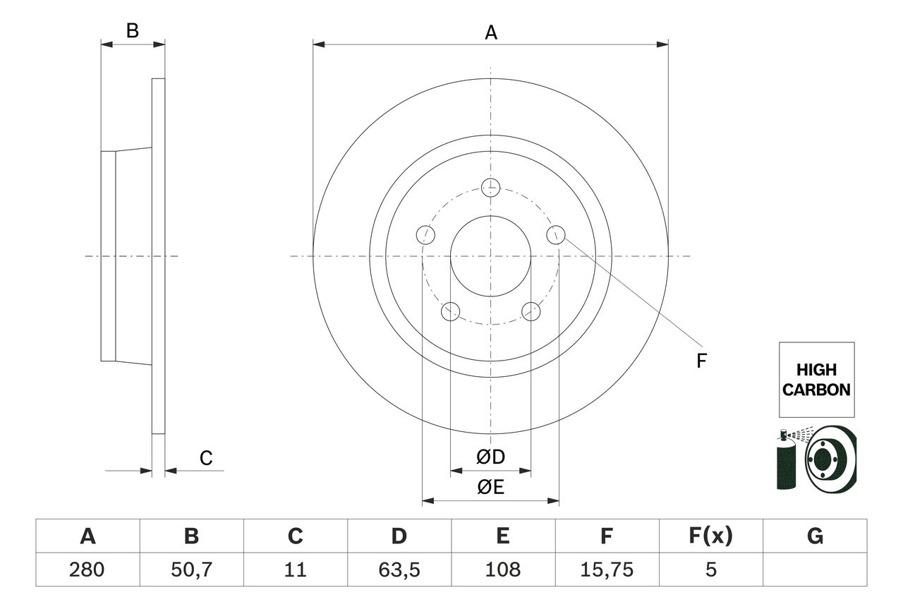 BOSCH 0 986 479 G71 - Bremsscheibe