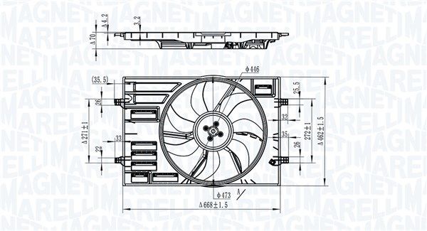 MAGNETI MARELLI 069422828010 - Lüfter, Motorkühlung