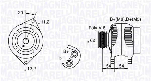 MAGNETI MARELLI 063321800010 - Generator