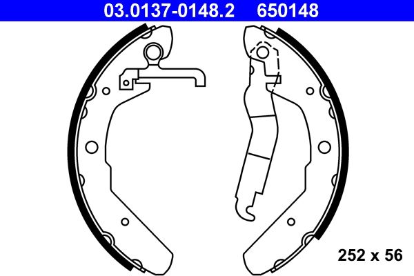 ATE 03.0137-0148.2 - Bremsbackensatz