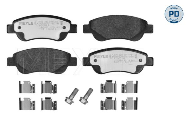 MEYLE 025 239 5917/PD - Bremsbelagsatz, Scheibenbremse