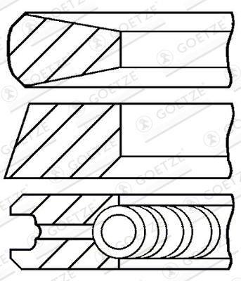 GOETZE ENGINE 08-111800-00 - Kolbenringsatz