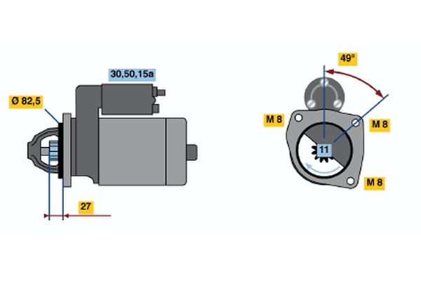 BOSCH 0 001 110 004 - Starter
