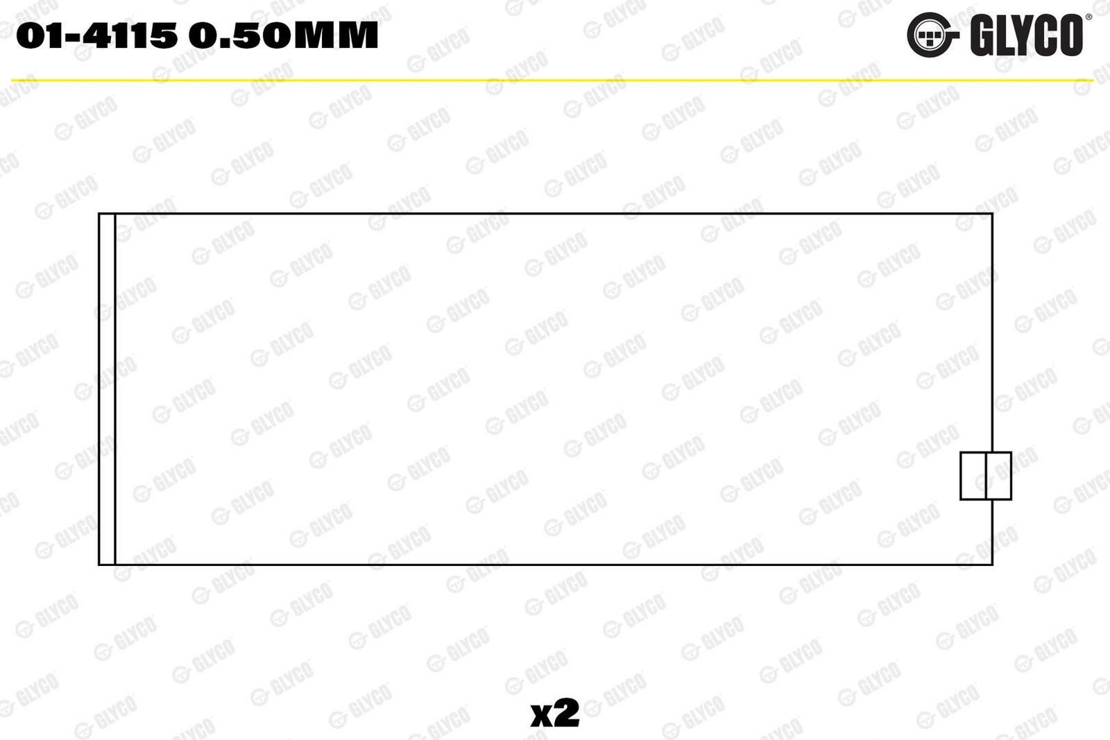 GLYCO 01-4115 0.50mm - Pleuellagerschale