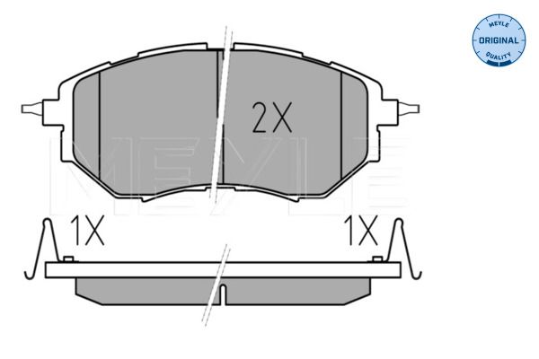 MEYLE 025 242 2218/W - Bremsbelagsatz, Scheibenbremse