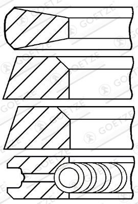 GOETZE ENGINE 08-132100-10 - Kolbenringsatz