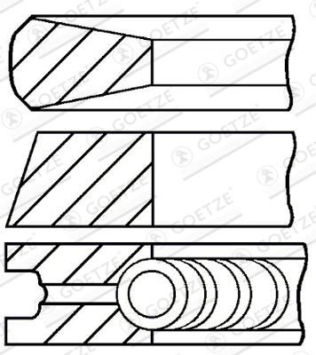 GOETZE ENGINE 08-425500-00 - Kolbenringsatz