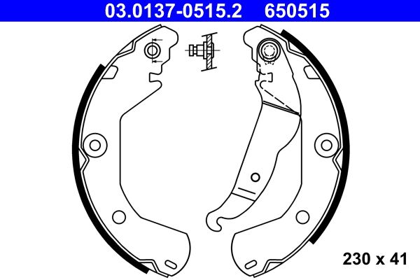 ATE 03.0137-0515.2 - Bremsbackensatz