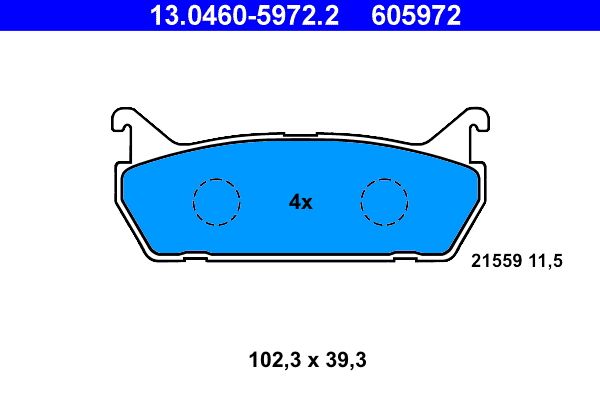 ATE 13.0460-5972.2 - Bremsbelagsatz, Scheibenbremse