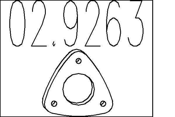 MTS 02.9263 - Dichtung, Abgasrohr