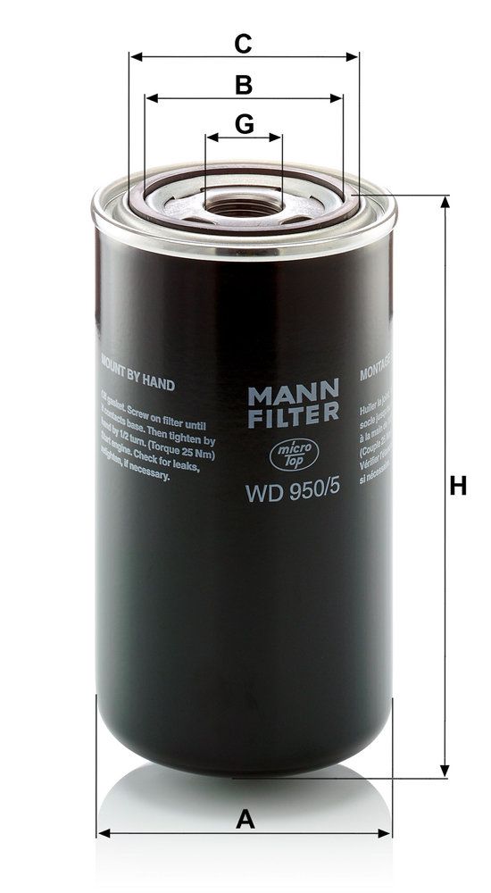 MANN-FILTER WD 950/5 - Filter, Arbeitshydraulik