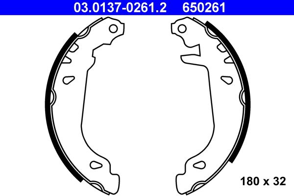ATE 03.0137-0261.2 - Bremsbackensatz