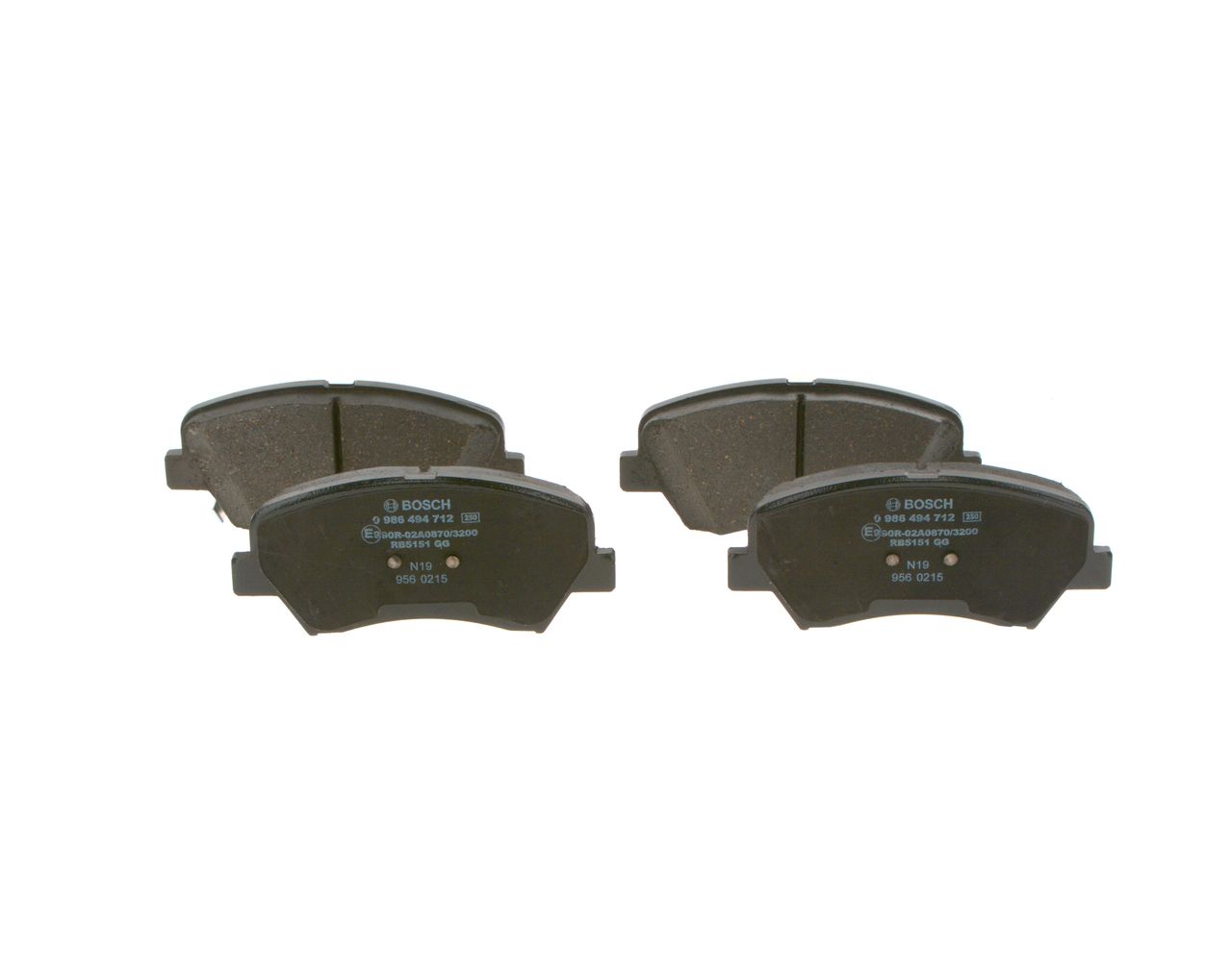 BOSCH 0 986 494 712 - Bremsbelagsatz, Scheibenbremse