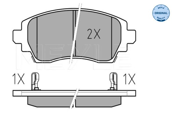 MEYLE 025 230 8818/W - Bremsbelagsatz, Scheibenbremse