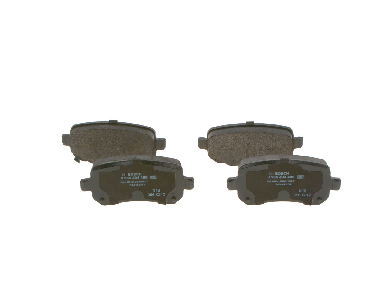 BOSCH 0 986 494 496 - Bremsbelagsatz, Scheibenbremse