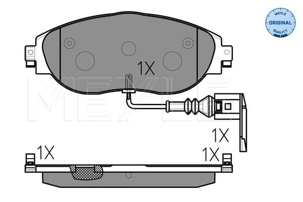 MEYLE 025 251 1720/W - Bremsbelagsatz, Scheibenbremse