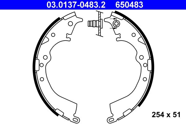 ATE 03.0137-0483.2 - Bremsbackensatz