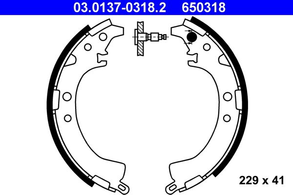 ATE 03.0137-0318.2 - Bremsbackensatz