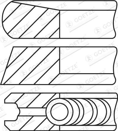 GOETZE ENGINE 08-435200-00 - Kolbenringsatz
