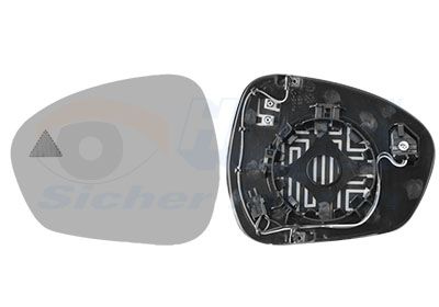 VAN WEZEL 0125835 - Spiegelglas, Außenspiegel