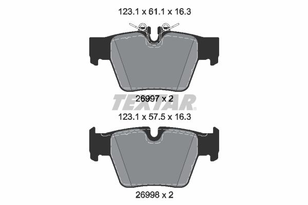 TEXTAR 2699701 - Bremsbelagsatz, Scheibenbremse
