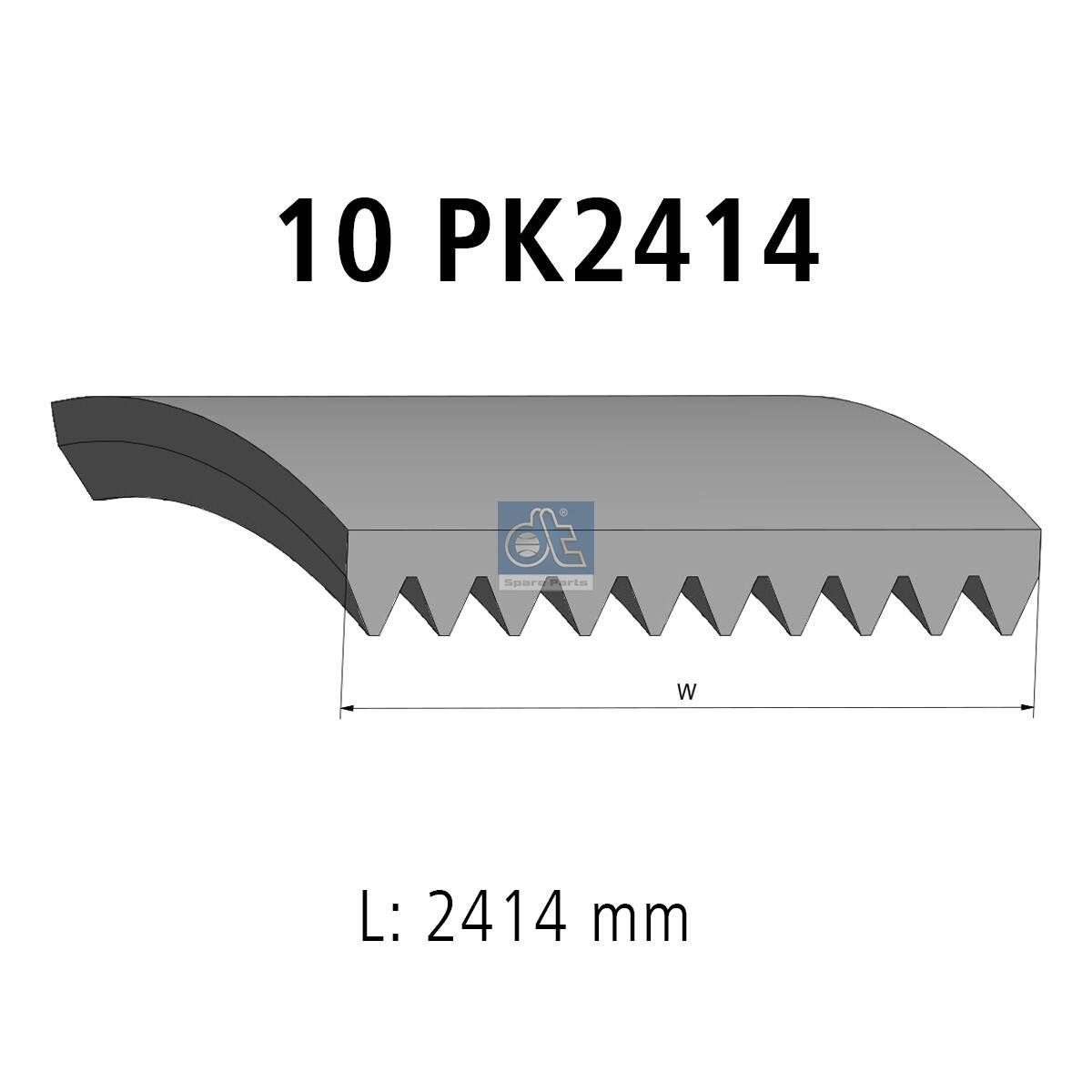 DT Spare Parts 1.51512 - Keilrippenriemen