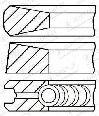 GOETZE ENGINE 08-117700-00 - Kolbenringsatz