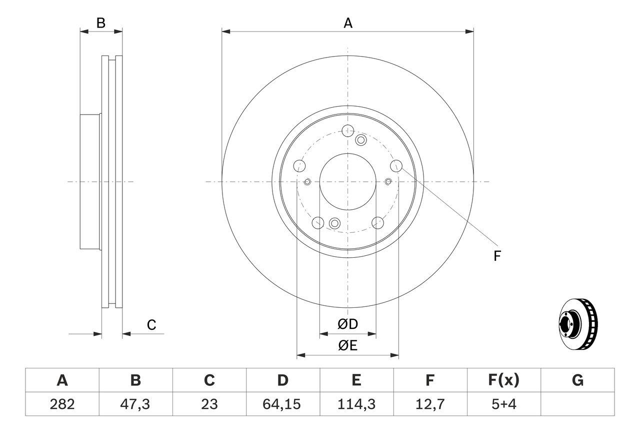 BOSCH 0 986 479 A99 - Bremsscheibe