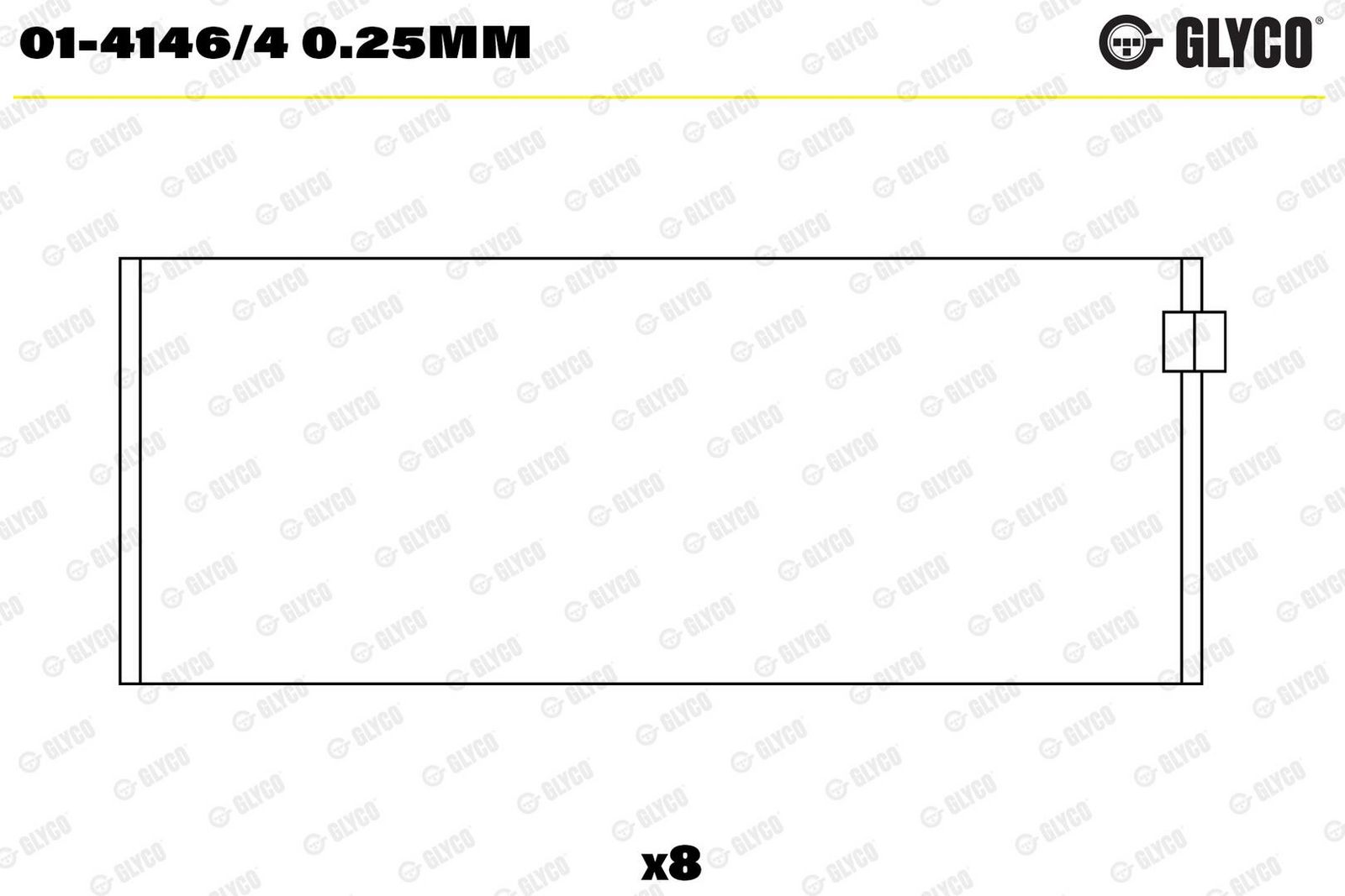 GLYCO 01-4146/4 0.25mm - Pleuellagerschale