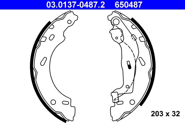 ATE 03.0137-0487.2 - Bremsbackensatz