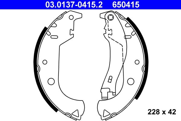 ATE 03.0137-0415.2 - Bremsbackensatz