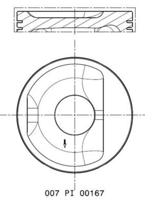 MAHLE 007 PI 00167 000 - Kolben