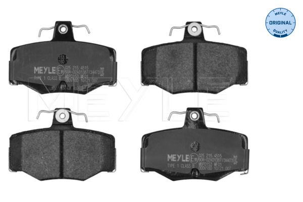 MEYLE 025 215 4515 - Bremsbelagsatz, Scheibenbremse